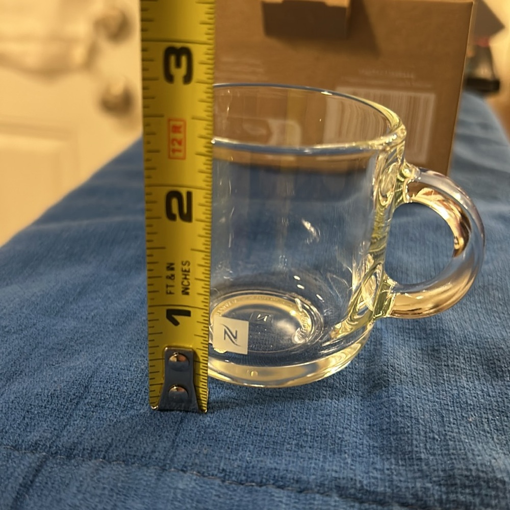 Nespresso Vertuo Glass Espresso Cup 2.5” Tall and Saucer 4.5” Diameter - Picture 8 of 14
